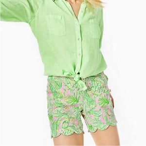 NWT Lilly Pulitzer Darci Knit Short Mandevilla Baby Fins And Flippers Size 16!